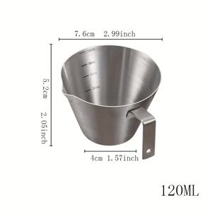 TEMU 100ml & 120ml 스테인리스 스틸 커피 추출 컵, 측정 표시 포함 – 내구성 있고 재사용 가능하며 식기세척기 사용 가능, 및 우유 측정용 커피 컵