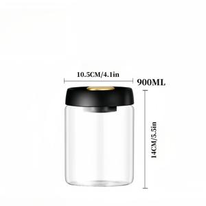 TEMU 1개/4개 고급 보로실리케이트 내열 유리 진공 밀봉 보관용기 1800ml 대용량 밀봉용기 커피콩 유리병 시리얼 보관용기|커피
