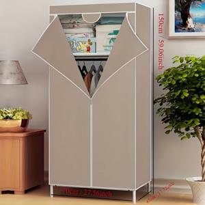TEMU 1pc 스마트 금속 휴대용 옷장 정리함, 선반, 페인트 마무리, 가정 사무실, 스튜디오, 기숙사, 단일 방 - 옷걸이 및 접이식 공간이 있는 내구성 있는 옷 수납함