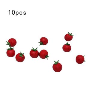 TEMU 귀여운 미니 10개 1:12 스케일 레진 인공 미니어처 과일 토마토 주방 식품 모델 액세서리 선물
