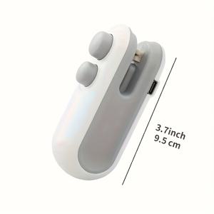 TEMU 휴대용 스낵 실러, 수동 플라스틱 봉투 실러, USB 충전식, 150mAh 리튬 배터리, 소형 주방 케이터링 식품 서비스 장비