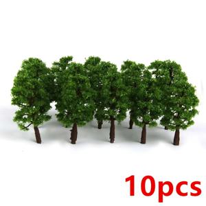 TEMU 10팩 군녹색 미니어처 나무, 7cm 스케일 모델, 랜드스케이프, 건축 모델, 기차 레이아웃, DIY 모래 테이블, 전쟁 게임 배경, 시뮬레이션 나무 장식