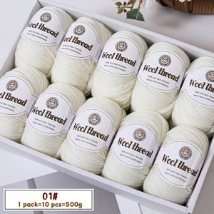 TEMU 10개 팩 매력 엘프 울 블렌드 원사, 총 500g, 멀티 컬러, 부드러운 피부 친화적인 두께 얇은 로빙 원사 DIY 스웨터, 스카프, 모자, 공예품 - 울 90% 폴리에스터 10%