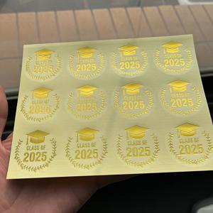 TEMU 2025년 졸업생을 위한 108개의 골든 졸업 스티커 - 당신의 성취에 축하합니다, 모자, 봉투 및 파티 선물, 졸업 선물, 졸업 라벨, 파티 스티커에 완벽함