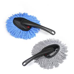 TEMU 2pcs 마이크로파이버 자동차 먼지 브러시, 미니 소프트 나노 섬유 청소 도구, 차량용 내부 세부 작업용 스크래치 프리 먼지 제거