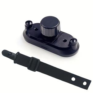 TEMU 컴팩트 블랙 ABS 우산 거치대 클립 백팩용 - 가벼우면서 안전한 그립 조절 가능한 스트랩 - 사진 촬영, 셀카봉 및 깃발에 완벽