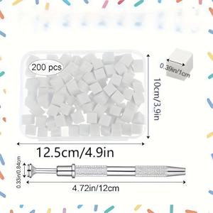 TEMU 200pcs 그라데이션 네일 키트: 부드러운 스폰지, 전문 브러시 및 브러시 - 냄새 없는 DIY 아크릴 네일 도구