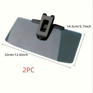 TEMU 2개 세트 자동차 선바이저, 반사 방지 편광 효과 – 더 선명한 시야 & 편안한 운전, PVC 소재, 모든 차량에 적합, 선반 선글라스, 선명도 향상 및 보호용 선바이저|자동차햇빛가리개