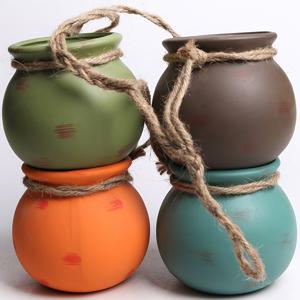 TEMU 4개 세트 DIY 야외 정원 빌라용 남서부 사막 색상 세라믹 벽 또는 천장 매달린 화분