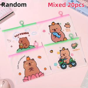 TEMU 귀여운 곰 캐릭터 창의적인 파일 가방 10개/20개/30개 세트 - 방수 PVC 지퍼 투명 파우치, 학생 문구류 및 시험지 정리용으로 완벽한 보관함