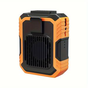 TEMU 3-in-1 휴대용 팬, 내장형 전원 은행, USB 충전식, 착용 가능한 목과 벨트 디자인, 실외, 가정, 사무실 사용에 이상적, 레니어드 및 클립 온 허리 팬 포함, 다기능 냉각 및 운동 장치|보조배터리