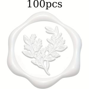 TEMU 20/60/100개 화이트 왁스 씰 스티커 - 유칼립투스 웨딩 초대장 봉투 씰 스티커, 자체 접착 올리브 스티커, 초대장, 봉투, 선물 포장, 크리스마스에 완벽함|실링왁스