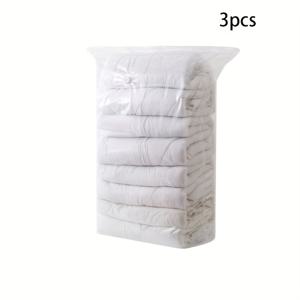 TEMU 3pcs/set 두꺼운 비어있는 3D 진공 압축 가방 옷, 이불, 이불, 다운 자켓, 특별한 가방, 이불, 담요, 옷, 다운 자켓을 보관하기에 적합합니다.|이불정리함