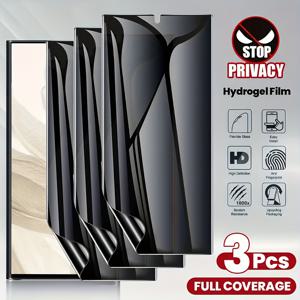 TEMU 갤럭시 S25/S24 프라이버시 보호용 소프트 하이드로겔 필름 3개 세트, 유리 스크린 프로텍터 (S23/S23+, S22/S22+, S21/S21+, S20/S20+, S10E/S10+/S10, Note 20 울트라/Note 10/10 Lite)