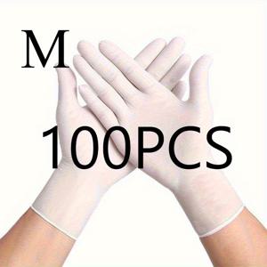 TEMU 100개입, 일회용 니트릴 장갑, 비닐 PVC 장갑, 찢어짐 방지, 방수 및 방유, 무가루, 라텍스 프리, 청소, 애완동물 그루밍, 미용 및 염색에 적합