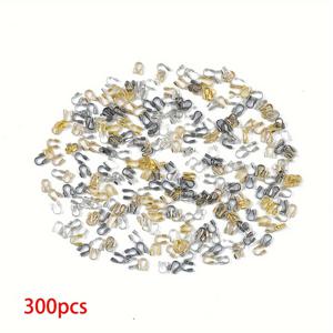 TEMU 300개의 구리 보석 클래스프 U자 모양의 압착 끝 구슬, DIY 팔찌 목걸이 제작 용품을 위한 고유한 호스슈 커넥터