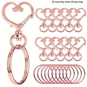 TEMU 30/50개 하트 모양 스위블 게 클래프 키링 포함 - DIY 공예, 란야드, 주석 합금, 다양한 색상 (분홍색, 파란색, 초록색, 노란색, 보라색) 포함, 데이 선물 아이디어, 게 클래프|키링