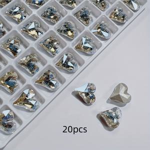 TEMU 20개 12Mm*13Mm 색다른 홈이 있는 비틀어진 보석 고급 유리 새 네일 액세서리 의류 신발 목걸이 반지 팔찌 귀걸이 헤드드레스 구멍 신발 슈퍼 플래시 액세서리 손수 만든 DIY 색다른 반짝이는 장식 손수 만든 DIY 휴대폰 케이스 커플 귀걸이 목걸이 슈퍼 플래시 DIY 액세서리 블랙 프라이데이의 대가치 선택