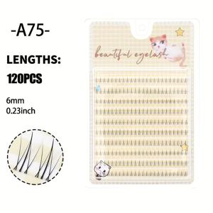 TEMU 120 클러스터의 가짜 속눈썹 아랫 속눈썹 DIY 속눈썹 연장 키트 자연적인 풍성한 속눈썹 클러스터 아랫 속눈썹 가정용 다양한 스타일을 위한 재사용 가능한 DIY