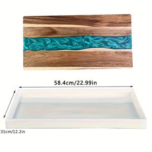 TEMU 1pc 골든 코스트 강 디자인 실리콘 레진 모드 DIY 테이블 공예, 대형, 비정형 모양, 에폭시 캐스팅 모드 OH00038