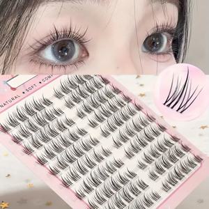 TEMU 악마 DIY 인조 속눈썹 - 쉽게 붙이고 재사용 가능, 부드럽고 편안한 착용감, 자연스러운 룩, 초보자용, 투명 밴드, 모든 행사에 완벽, 이상적인 크리스마스 선물