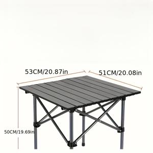 TEMU 1pc 야외 접이식 테이블 6개 의자와 함께 - 쉬운 설치, 휴대용, 바베큐, 파티, 피크닉, 파티오 사용에 이상적 - 내구성 있는 철기반, 쉽게 보관할 수 있는 접이식 디자인, 야외 식사 세팅|현대 스타일 테이블|내구성 있는 철기반, 야외 가구