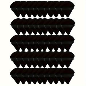 TEMU 50개의 부드러운 파우더 퍼프, 삼각형 벨벳 메이크업 퍼프 스펀지, 루스 파우더와 바디 파우더용 스트랩이 있는 프로페셔널 뷰티 메이크업 도구, 블랙