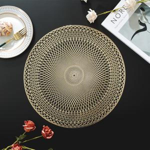 TEMU 6/8개 호텔 레스토랑 테이블 매트, PVC 고급 테이블 매트, 황금 열차단 매트, 테이블 보호, 결혼식, 파티, 가정용 주방 식탁, 휴일 분위기 장식, 방 장식에 적합