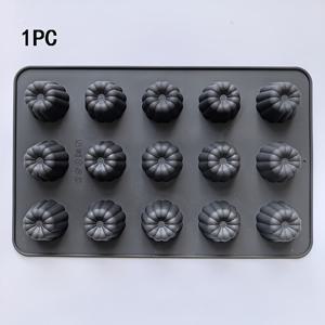 TEMU 1/2/3pcs 베이킹용 실리콘 폼, 15개 구멍 3D 신제품 모양, 오븐 안전, 원형, 무스, 브라우니, 프랑스 디저트, 과자, , 케이크 장식에 적합, 크리스마스, 할로윈, 추수감사절, 발렌타인데이에 이상적