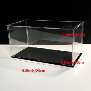 TEMU 1개 액션 피규어 및 수집품용 투명 아크릴 디스플레이 케이스 - 고광택 블랙 베이스, 이동식 바닥, 고정 에이프런이 있는 방진 쇼케이스 - 기념품, 피규어, 미니 조각상 및 모델에 이상적