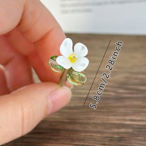 TEMU 1개 수제 유리 미니 꽃 조각상 - 클리어 화병에 세련된 파스텔 튤립 부케, DIY 공예 및 사진 소품, 축제 테이블 장식에 완벽함, 이스터와 성 패트릭의 날, 그리고 파티를 위한 이상적인 선물, 꽃 장식
