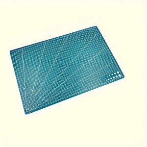TEMU 1개 A3 PP 공예 매트 - 바느질 및 정밀 작업용 스크래치 방지 표면, 청록색 그리드 패턴과 각도계 & 45°/90°/ 표시, 내구성 있는 플라스틱 소재, 아버지의 날 선물로 완벽함, 다목적 공예 도구 | 측정 매트, 재봉 액세서리