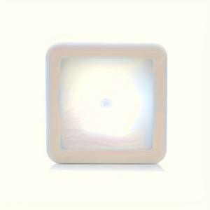 TEMU 1pc LED 모션 센서 야간 조명, 따뜻한 & 차가운 조명 옵션, 배터리 구동 무선 사각형 인덕션 램프, 욕실, 침실, 복도, 계단, 캐비닛 - 스마트 PIR 센서, 에너지 효율적, 쉬운 설치, 15초 자동 끄기, 침실 야간 조명 | 현대 LED 램프 | Easyinstall 기능, 침실용 LED 조명