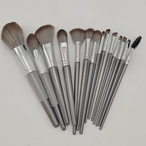 TEMU 14pcs 전문 메이크업 브러시 세트, 향수 없는, 오발 브러시, ABS 플라스틱 브러시 로드, 폴리에스터 브리스틀, 정상 피부, 폰드, 눈썹, 눈썹, 아이 쉐도우, 가방 포함, 크리스마스, 할로윈, 추수 감사절 선물