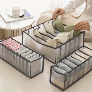 TEMU 3pcs 폴리아마이드 속옷 및 양말 정리 세트, 부직포, 범용, 실내 장식을 위한 서랍 및 옷장 보관 백