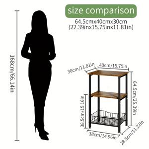 TEMU 빈티지 턴테이블, 사운드 시스템 선반, 3단 바닥 선반, 레코드 및 CD 보관 캐비닛.