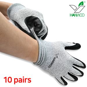 TEMU 한우 K-GLOVE 케이글러브 NBR코팅 작업 장갑 10개입