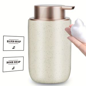 TEMU 1개 세라믹 비누 분배기, 11oz 독립형 포밍 핸드 & 설거지 비누 분배기, 수은 무함유, 전기 불필요, 욕실 및 주방에 이상적, 재충전 가능 디자인, 크리스마스 및 할로윈 장식 및 선물에 완벽