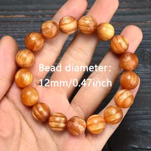 TEMU 1pc 12mm/15mm 직경 남성과 여성의 자연 암버 나무 비ーズ 브래지렛, 수제, 투명 오일, 부와 번영을 끌어당김, 크리스마스, 할로윈, 아버지의 날 선물, 어머니의 날 선물에 매우 적합 - 그를 위한 패션과 캐주얼한 선물|남자팔찌