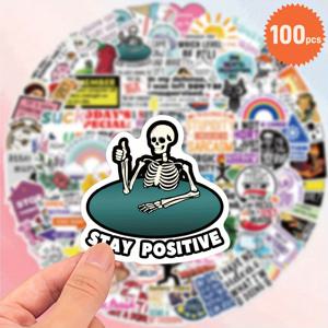 TEMU 100개 유머러스 인용구 스티커 - 