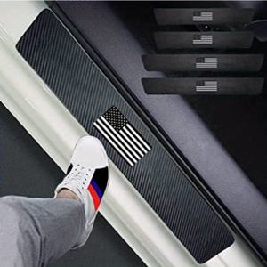 TEMU 4pcs 미국 미국 국기 탄소 섬유 자동차 도어 전면/후면 씰 플레이트 프로텍터, 스티커 장식 도어 엔트리 가드 도어 임계 값 스크래치 패드 필름