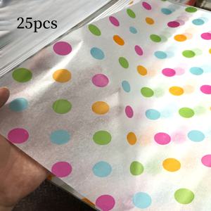 TEMU 25개, 50x35cm 컬러풀 폴카 도트 패턴 선물 포장지, 배지, 꽃집 꽃 용품, 부케 포장지, 결혼식 장식, 생일, 크리스마스, 파티 이벤트