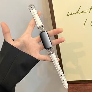 TEMU 1pc Xiaomi Band 9/8과 호환되는 합성 가죽 시계 스트랩, 조절 가능한 라이트 럭셔리 D 버클, NFC 범용 맞춤, 내구성 및 통기성, 남성과 여성을 위한 비방수 패션 손목 스트랩.