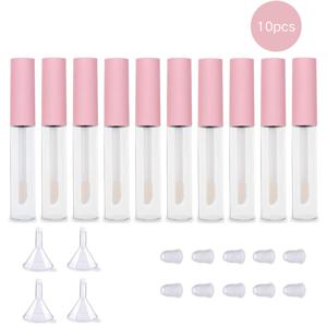 TEMU 10개 5ml 핑크 립글로스 튜브 - 리필 가능한 DIY 메이크업 용기, 립밤, 오일, 파운데이션 & 컨실러용 - 무향 여행용 병