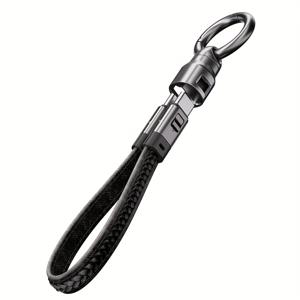 TEMU 240W PD3.1 키체인 충전 케이블 - 울트라 플렉스 마이크로파이버 Type-C to C, 고속 충전, 강화 아연 합금, 아이폰 15/화웨이/노트북/맥북 에어/맥북 프로 호환, 2가지 색상