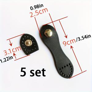 TEMU 5개 스냅 버튼 클로저 - DIY 지갑, 핸드백, 재킷 등에 쉬운 봉제 버클 - 내구성 있는 소프트 플라스틱 패스너, 봉제용 버튼, DIY 지갑 만들기