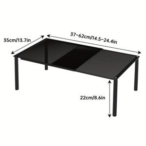 TEMU 조절 가능한 금속 싱크대 아래 수납장 선반, 다층 주방 캐비닛 수납 선반, 욕실 및 주방 필수품을 위한 공간 절약형 칸막이