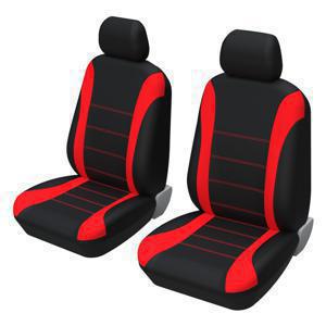 TEMU 스포츠 블랙 & 레드 카 시트 커버 - 폴리에스테르, 내구성 및 편안함, 자동차, SUV, 트럭용