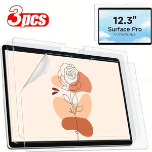 TEMU 마이크로소프트 서피스 프로 7+/서피스 프로 7/서피스 프로 6/서피스 프로 5/서피스 프로 4/서피스 프로 3 및 기타 모델용, 12.3인치 매트 페이퍼라이크 스크린 보호 필름 3팩 세트, 반사 방지 PET 필름, 소프트 필름, 종이처럼 그리기와 쓰기 가능, 서피스 펜 호환, 생일/부활절/대통령의 날/크리스마스/가족/친구/여자친구를 위한 선물