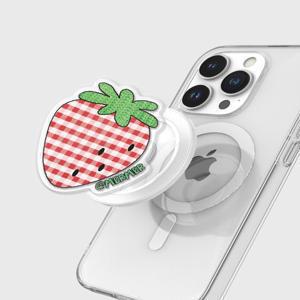 [멀멀] 체크 스트로베리(맥세이프-아크릴스마트톡)